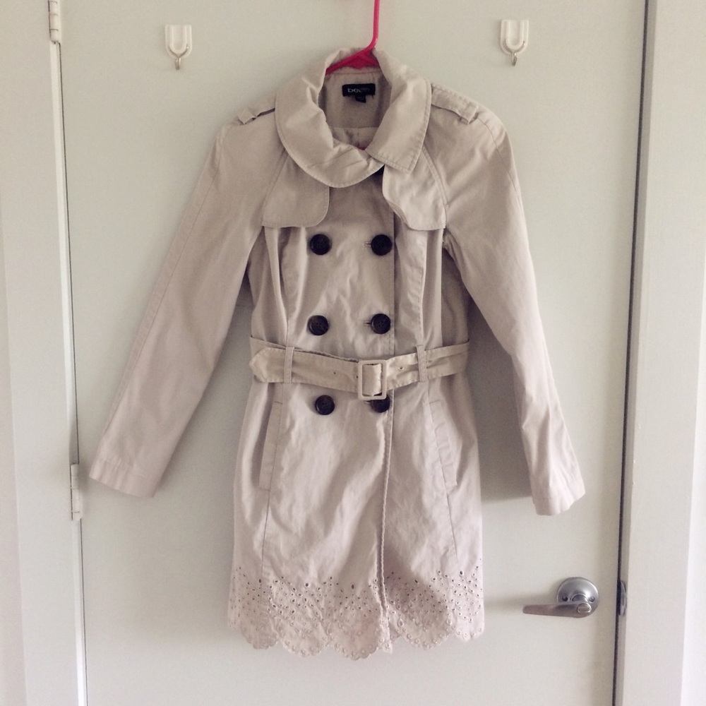 GUC Bebe Pea Coat in Light Grey
